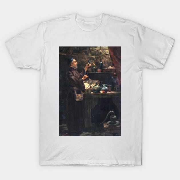 Alchemist at work, 19th century (C012/4494) T-Shirt by SciencePhoto